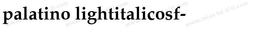 palatino lightitalicosf字体转换